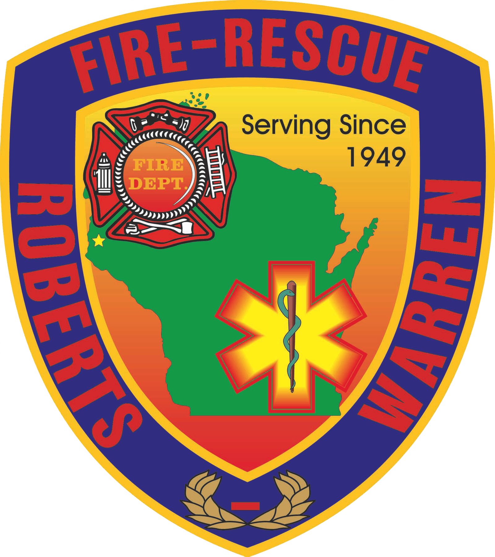 Historic Roberts-Warren Fire-Rescue shield